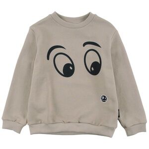 LOUD APPAREL Away Taupe Pullover Sweatshirt Girls Sz 14 French Terry Beige Logo